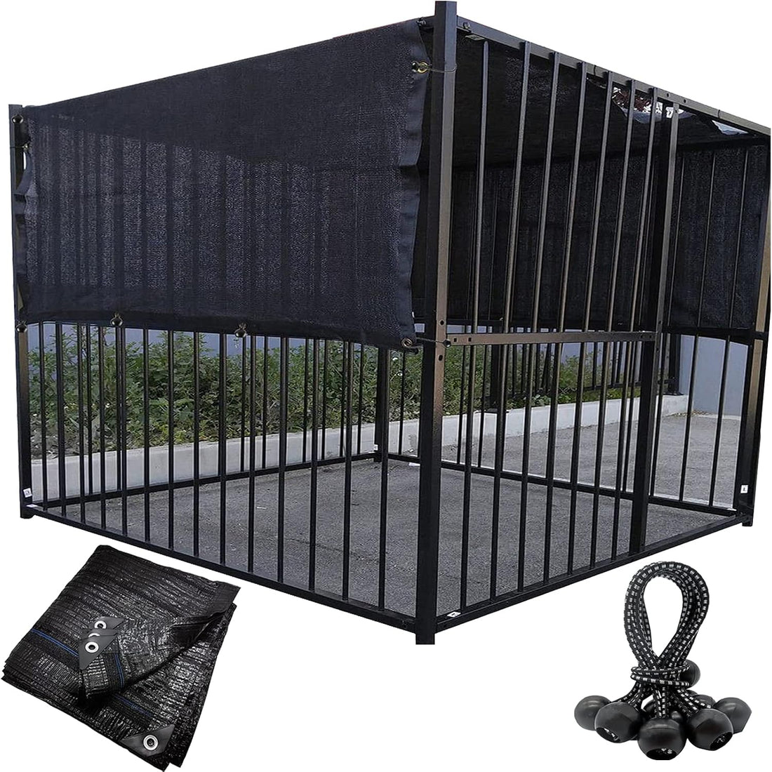 Dog Kennel Shade Cover 90% Sunblock Shading Cloth Net Mesh Tarp 10x10