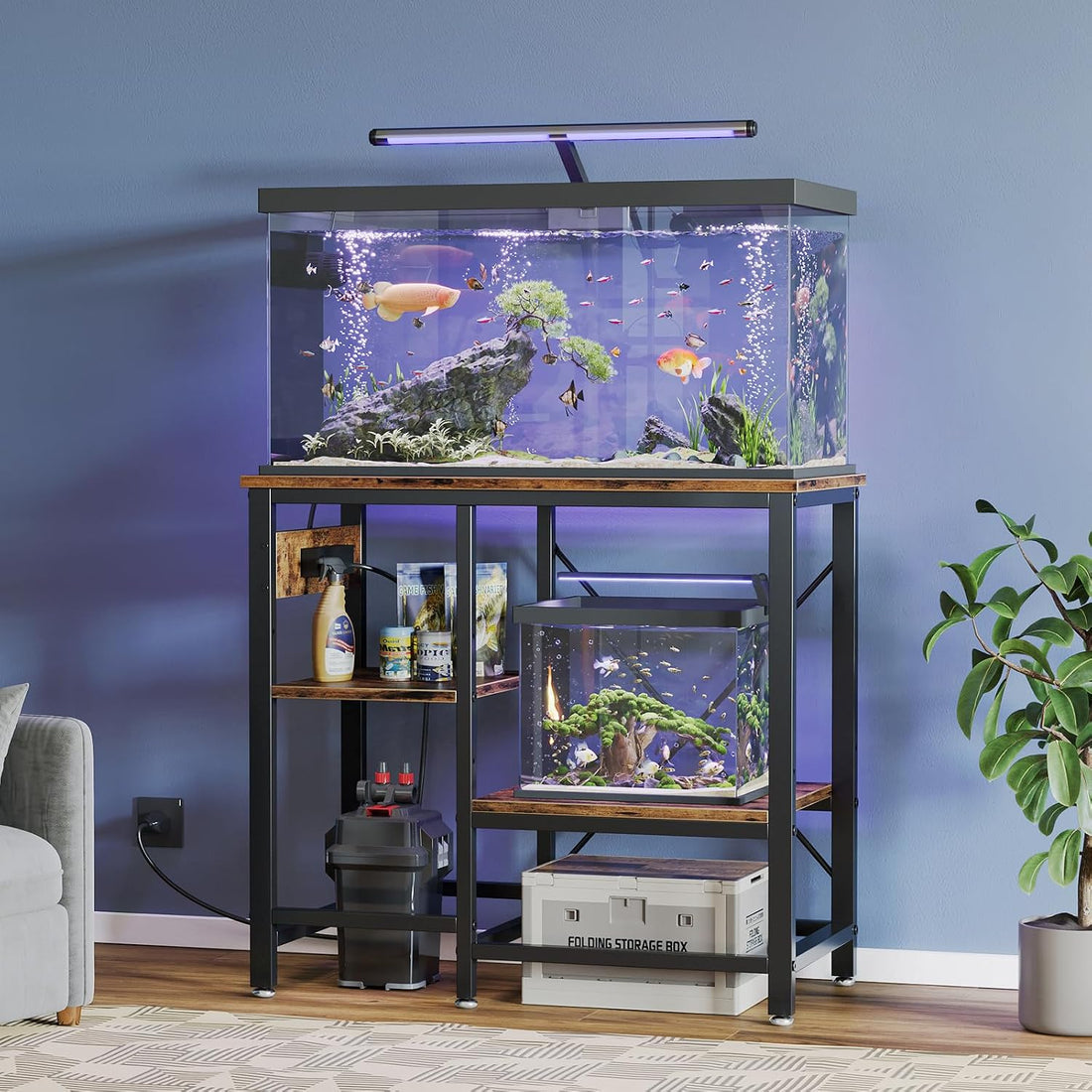 Bestier 20-29-37 Gallon Fish Tank Stand with Power Outlet