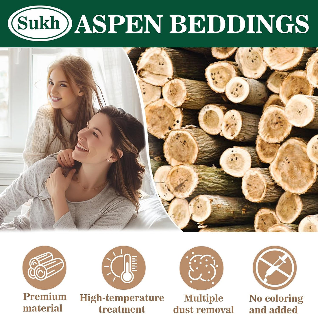 Sukh Hamster Bedding - Aspen Shavings Small Animal Pet Bedding
