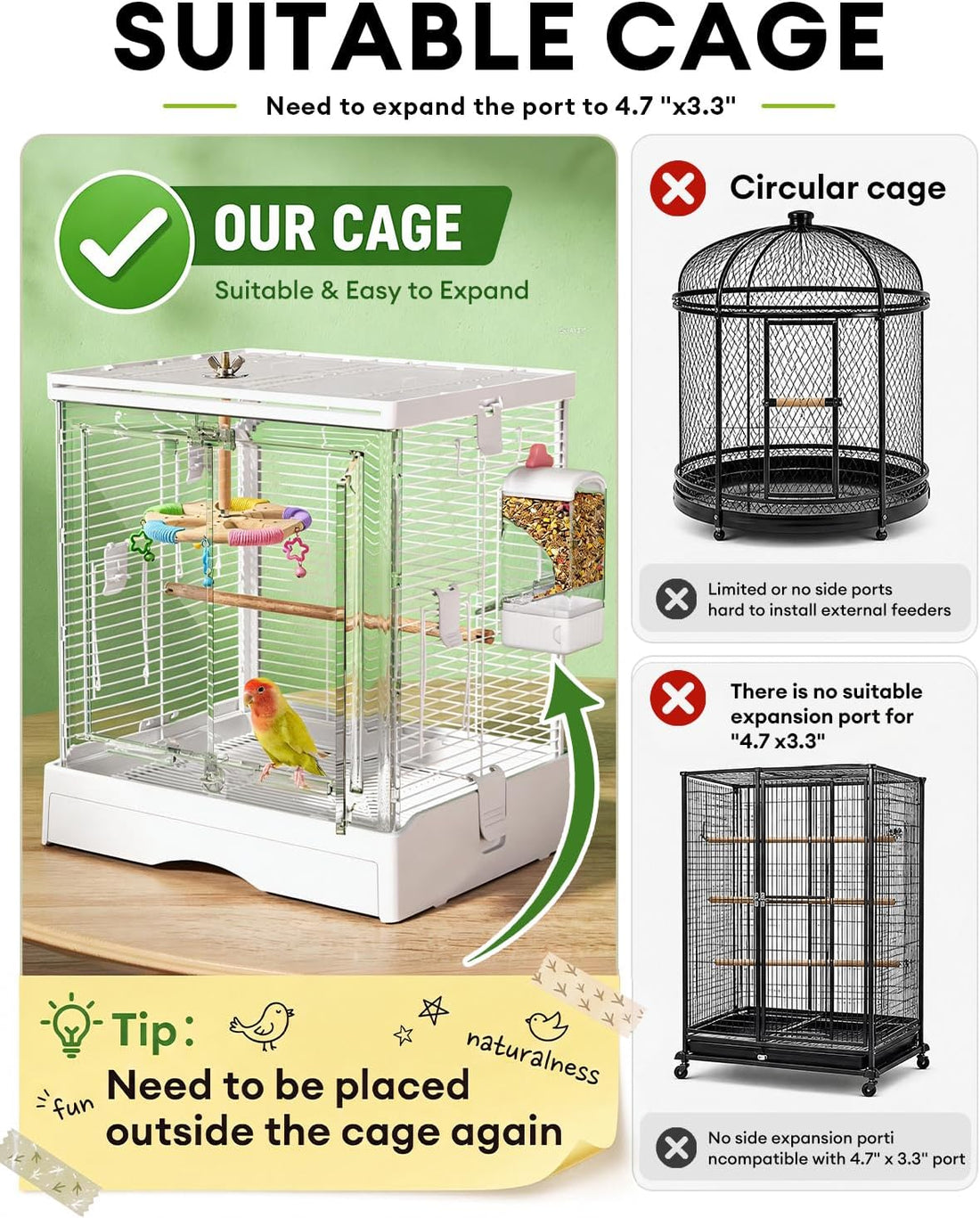 Bucatstate No Mess Bird Feeder, Auto Dispenser