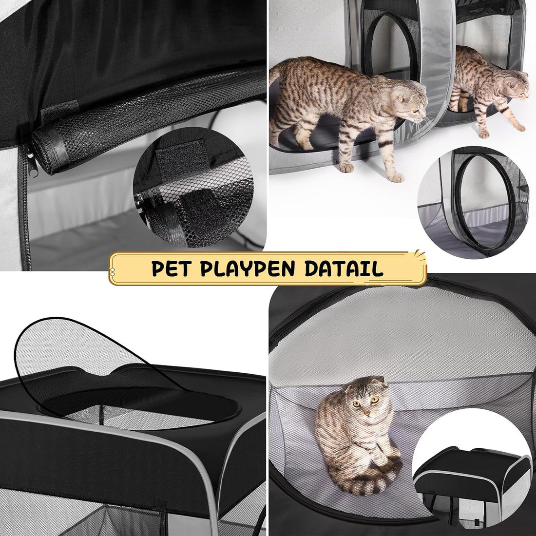Tailtastic Large Cat Playpen with Separate Areas,Outdoo&Indoor Cat