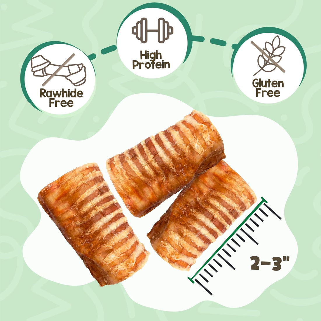 Nature Gnaws Beef Trachea Chews 3", 12 Count