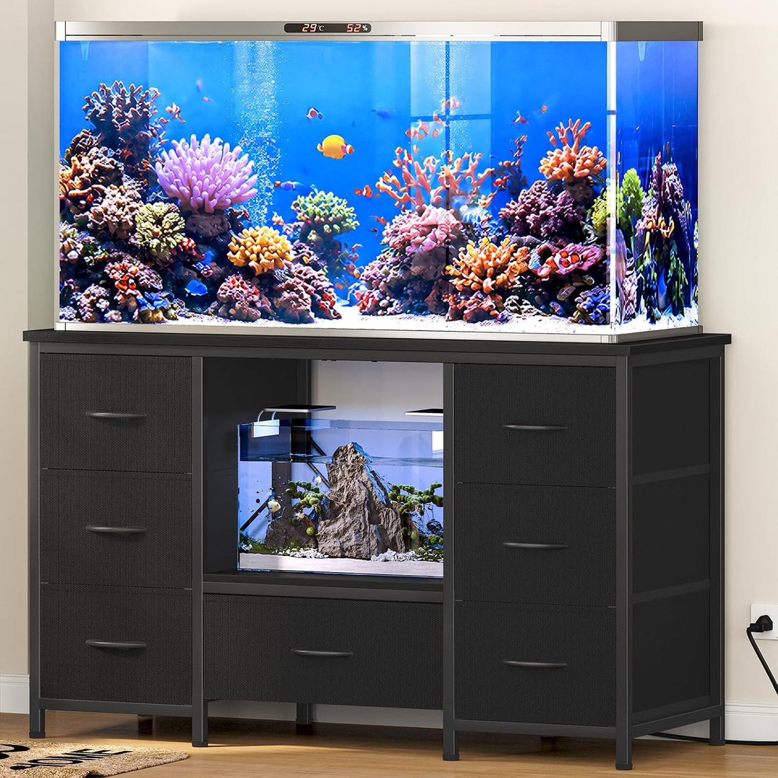 Snughome 55-75 Gallon Aquarium Stand with Power Outlet
