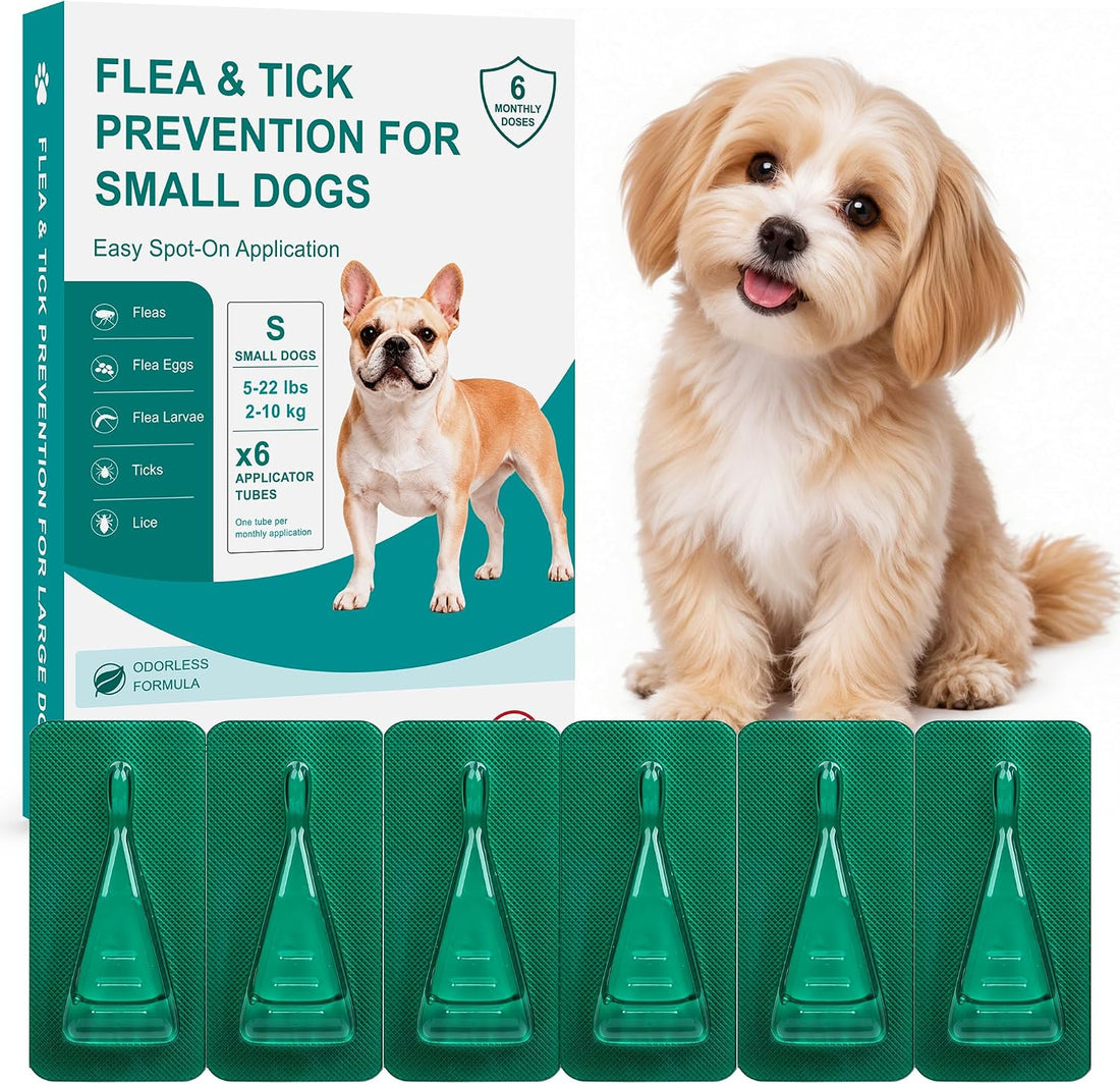 Flea and Tick Preventative for Dogs 5-22 lbs, Topical Flea Drops