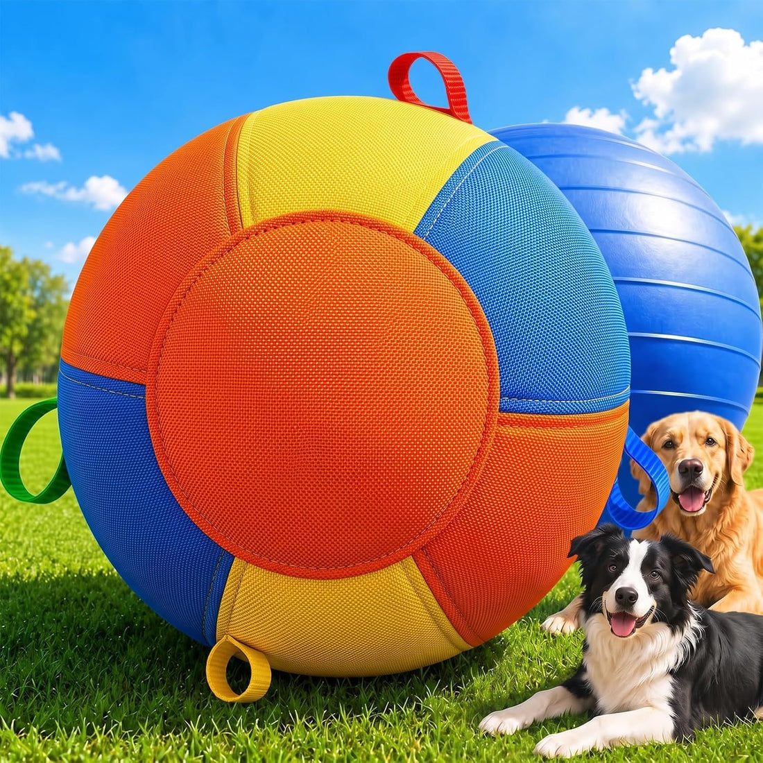 18-Inch Herding Ball for Dogs, Thick Cover for Rough Play