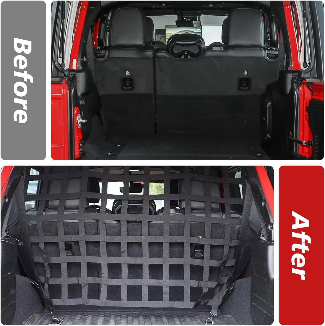 G Dog Barrier Rear Cargo Net Compatible with Jeep Wrangler