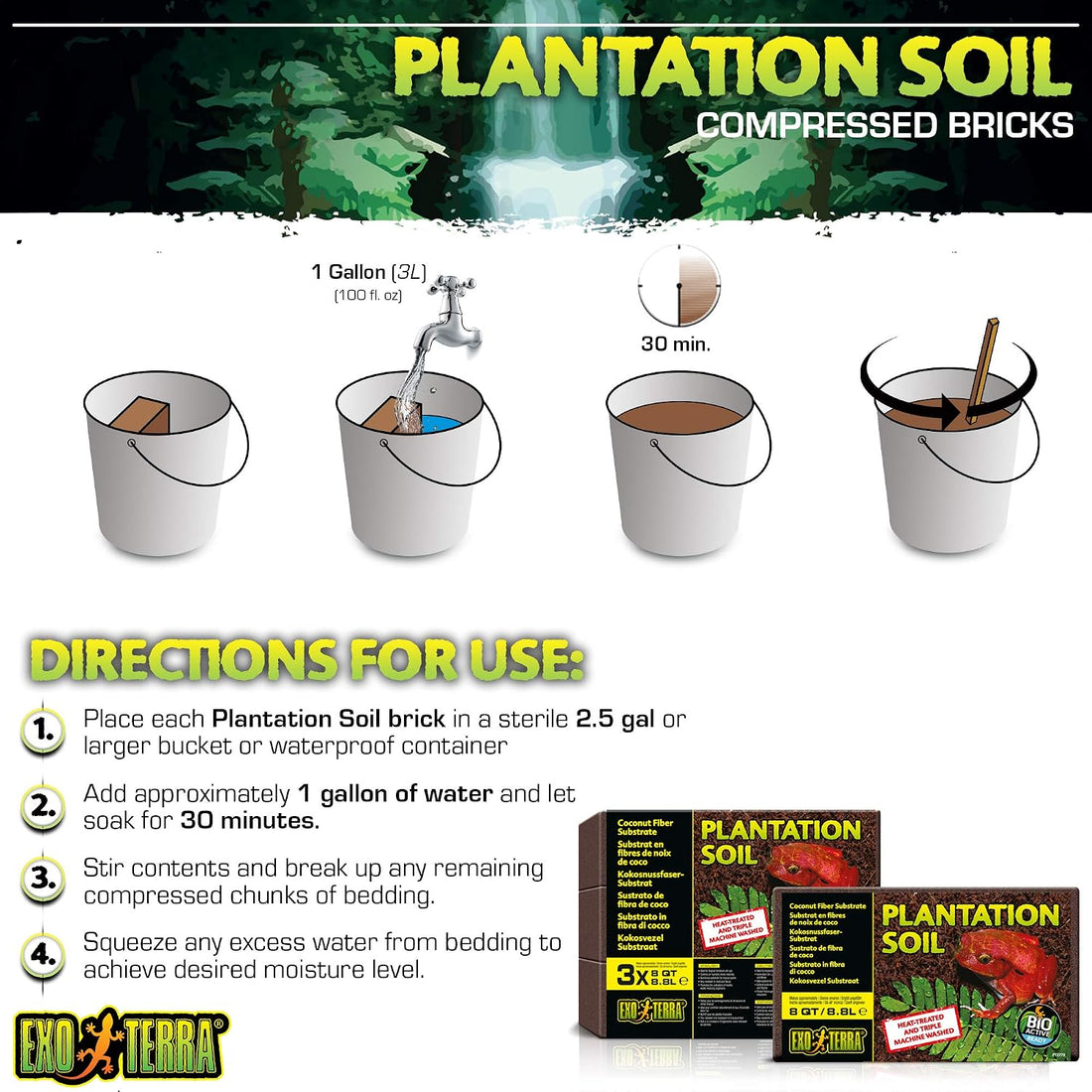 Exo Terra Plantation Soil, 8 Qt (8.8 L)