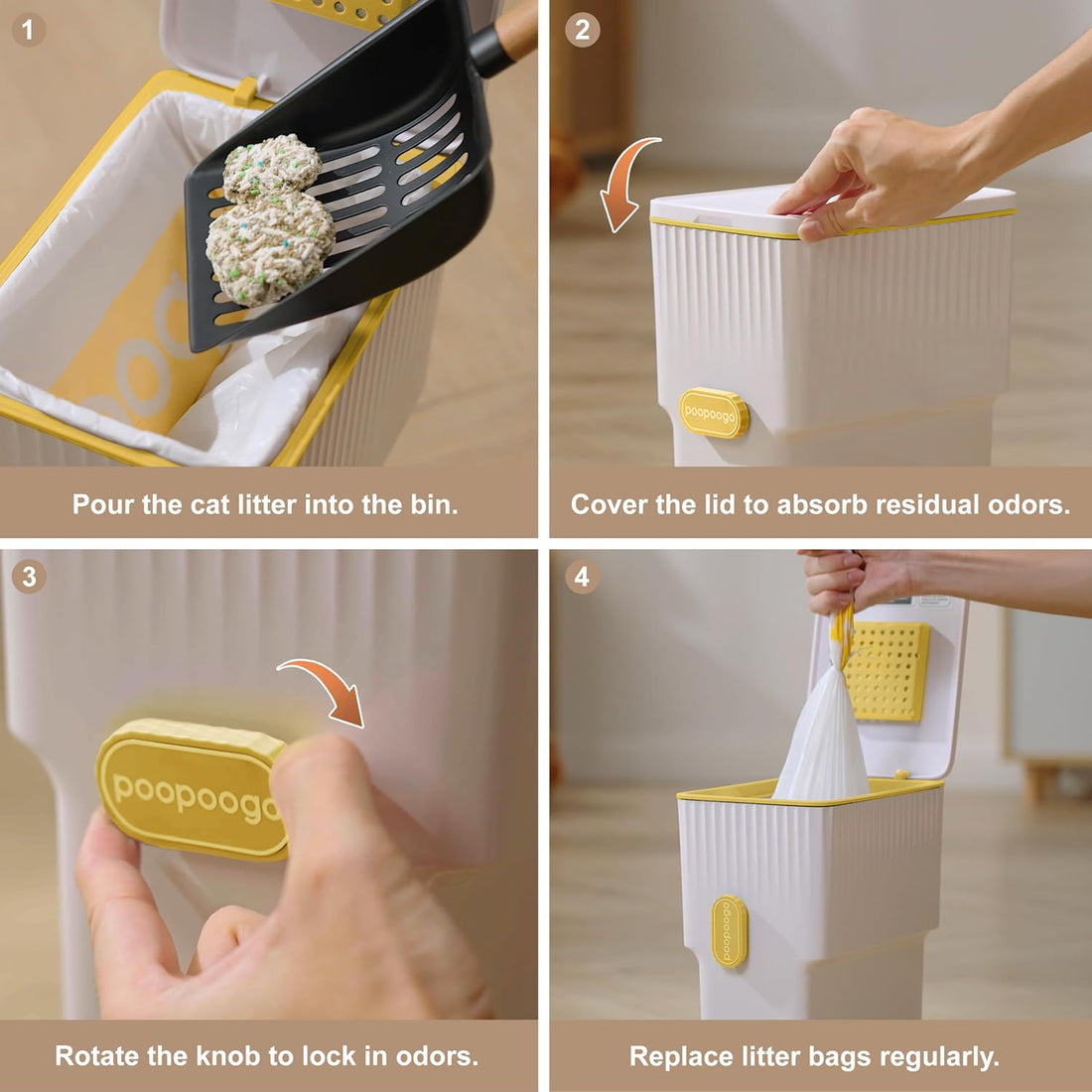 Cat Litter Trash Can, Litter Can, Cat Waste Container