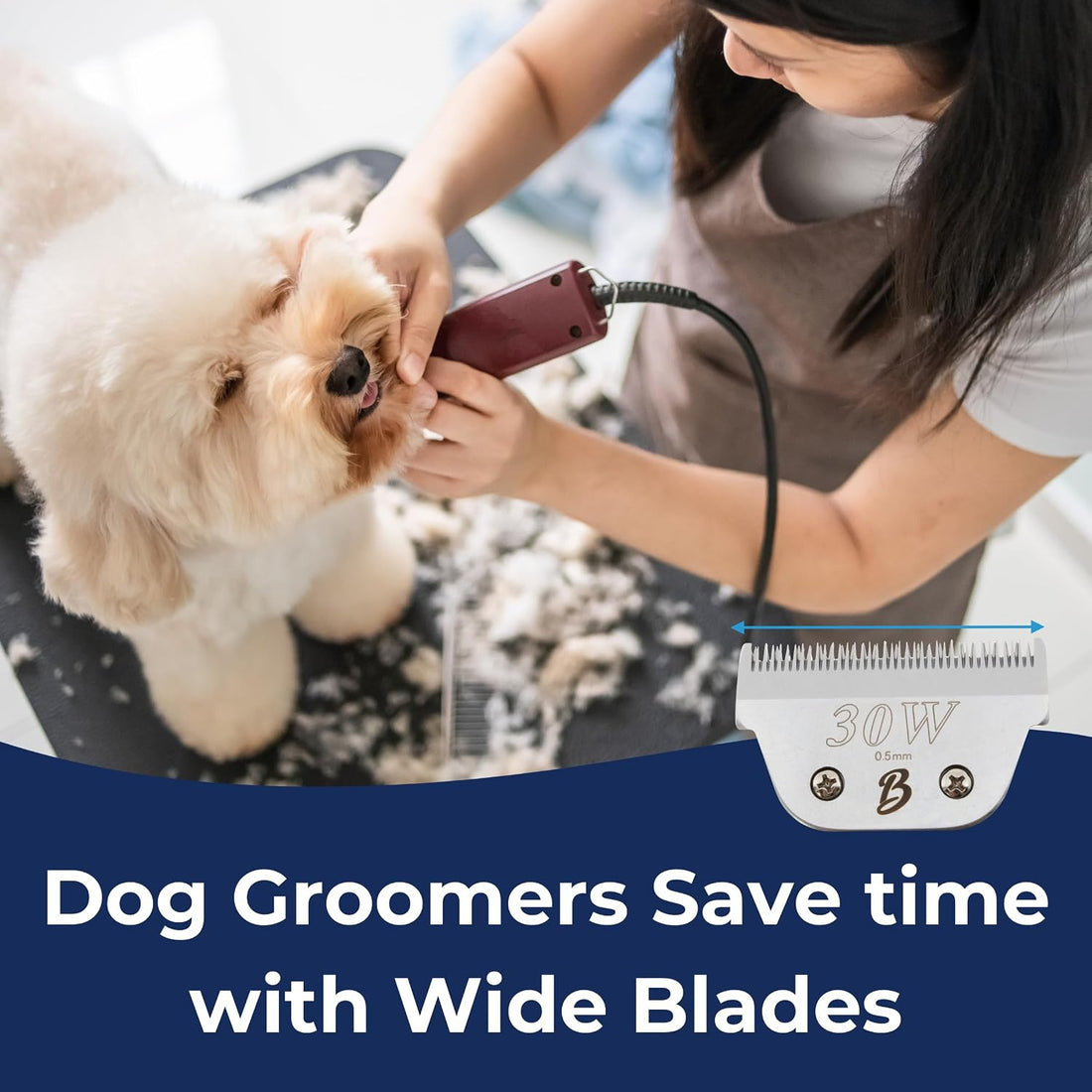 Bucchelli Detachable A Series Wide 30 Blades for Dog Grooming Cuts