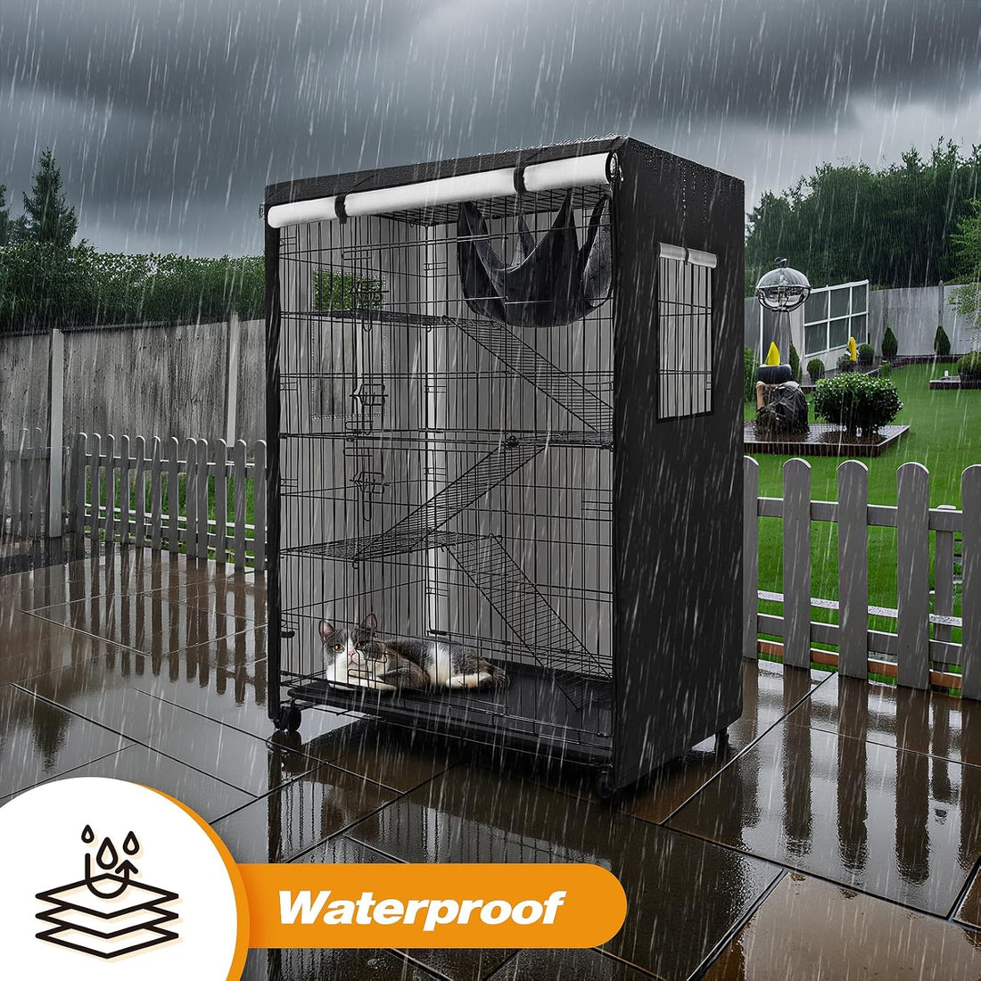 Colewin Catio Cover, 37" L x 23.5" W x 50" H Waterproof Cover