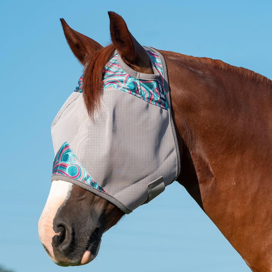 Cashel Crusader Standard Fly Mask No Ears or Nose,Gray,Horse