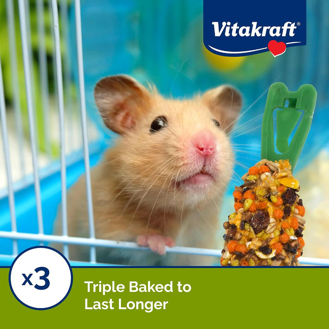 Vitakraft Crunch Sticks Hamster Treat Apple & Honey Flavor - 2 Sticks