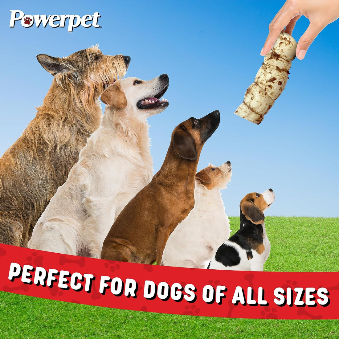 Powerpet Treats Bully Beef Cheek Rolls for Dogs - Bully Sprinkled, 1pc