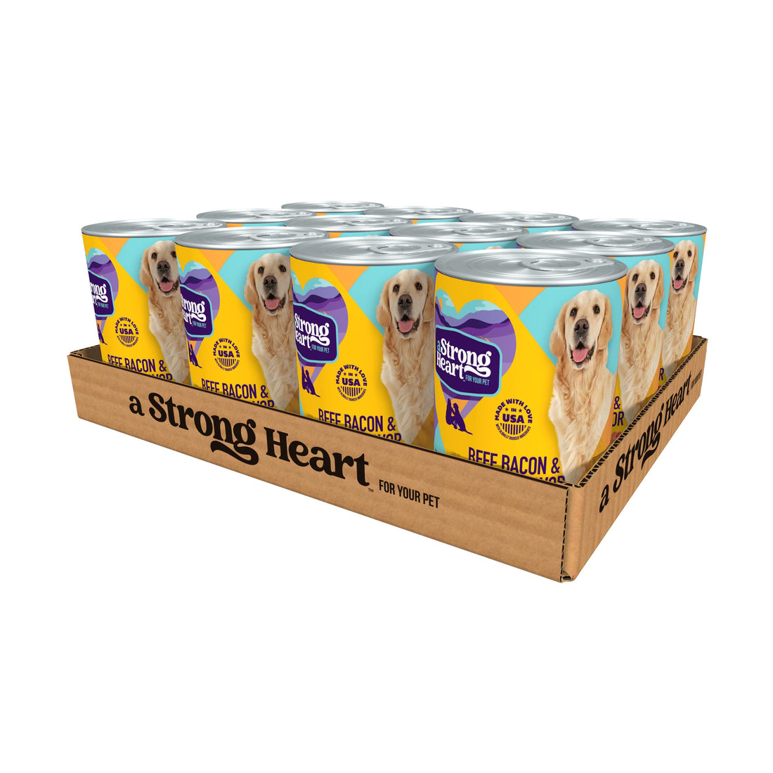A Strong Heart Wet Dog Food, Beef, Bacon & Cheese Flavor