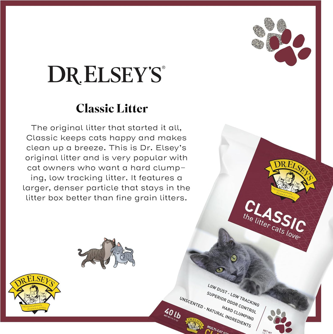 Precious Cat Classic Premium Clumping Cat Litter, 40 lb Bag