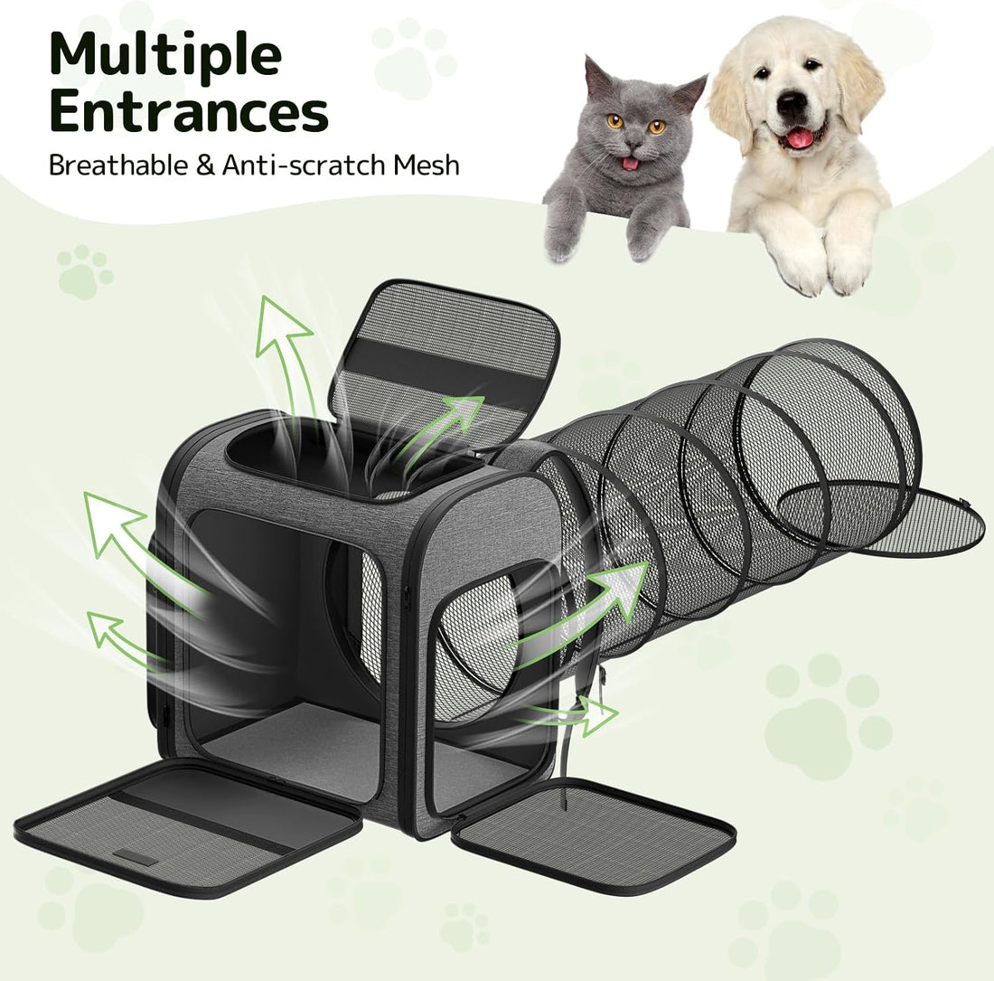 Cat Backpack with Detachable Play Tunnel