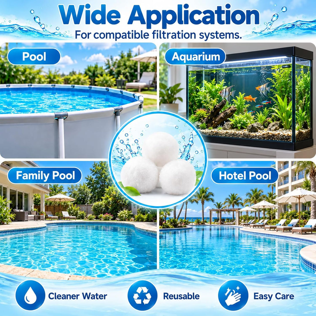 MAQIHAN 2 lbs Pool Filter Balls - Sand Filter Ball