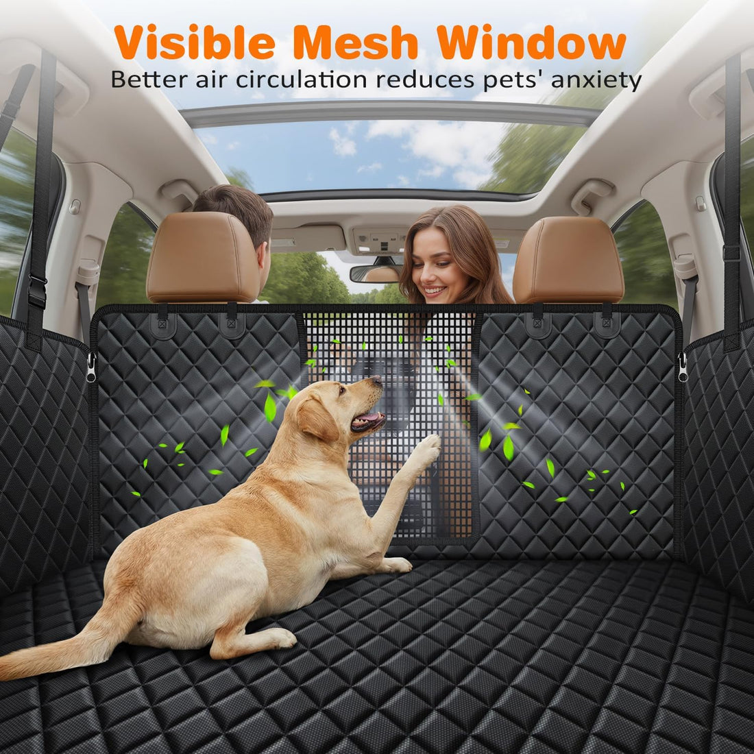 URPOWER 4 in 1 Dog Car Seat Cover for Back Seat