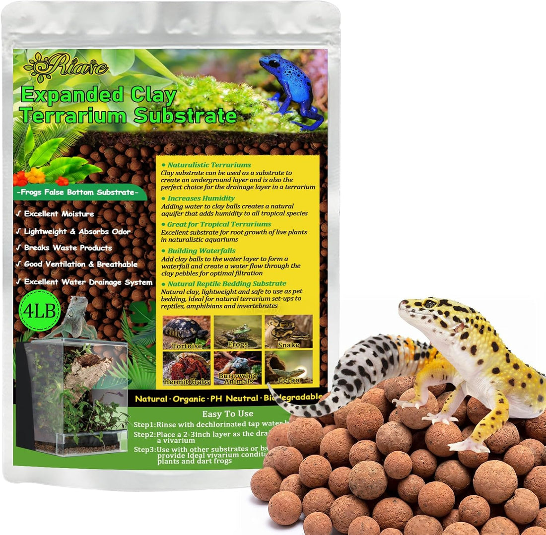 Riare 2LBS Organic Expanded Clay Balls Terrarium Substrate