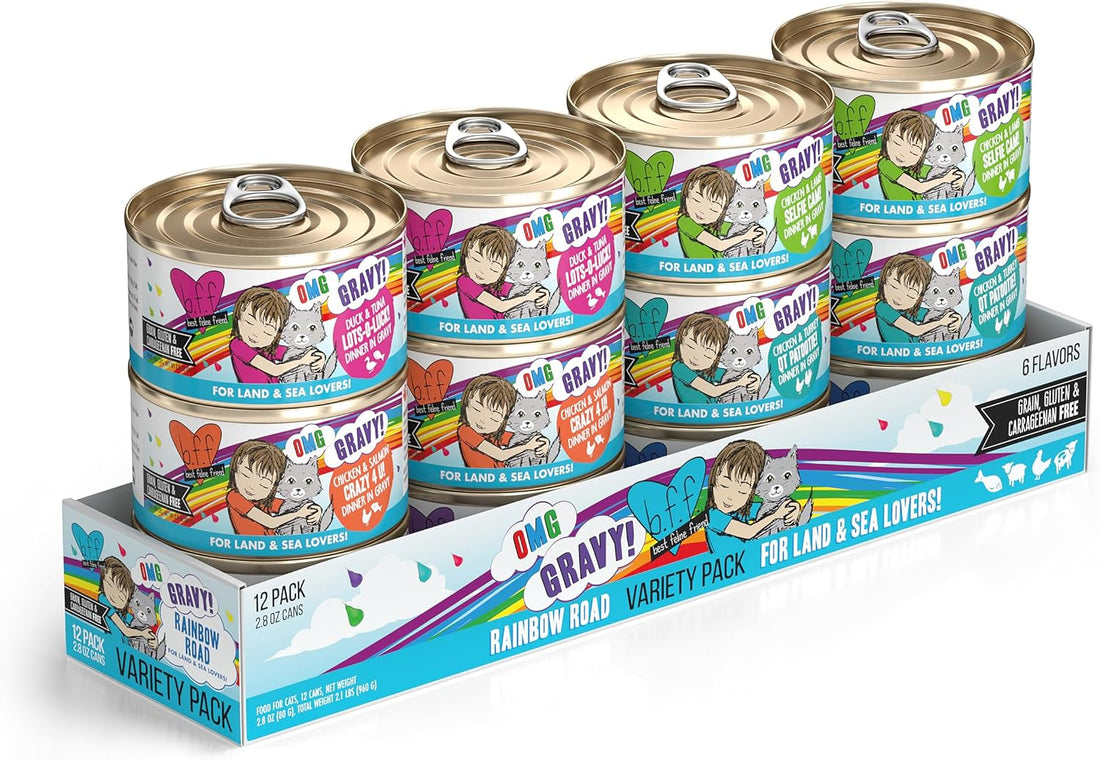 Weruva B.F.F. OMG - Best Feline Friend Oh My Gravy!, Variety Pack