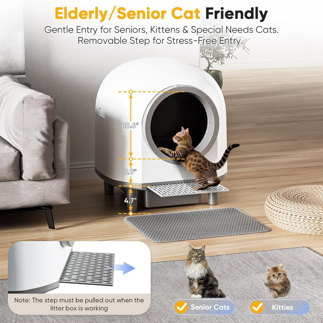Self Cleaing Litter Box for Multiple Cats