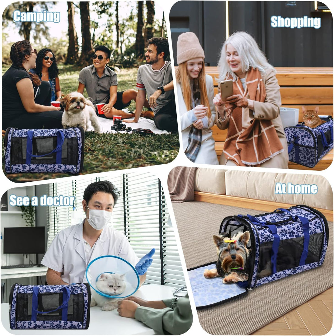 Soft-Sided Kennel Pet Carrier, Airline Approved Travel Handbag