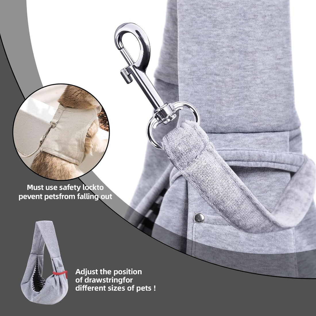 Dog and Cats Carrier Sling, Puppy Small Pet Carrier with Storage