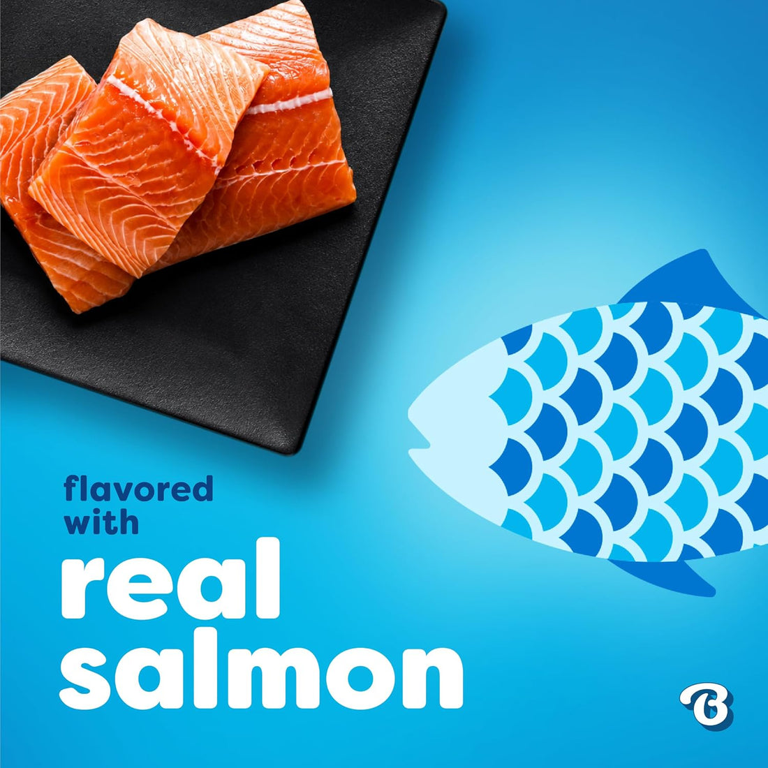 Benebone Plant-Based Fishbone Toy for Modest Chewers, Real Salmon