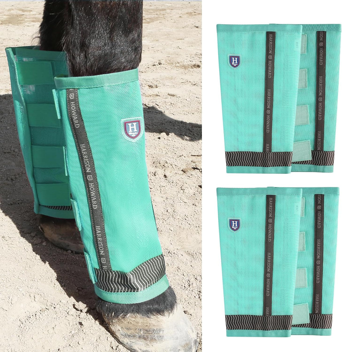 Harrison Howard Loose-Fitting Horse Fly Boots UV-Protective