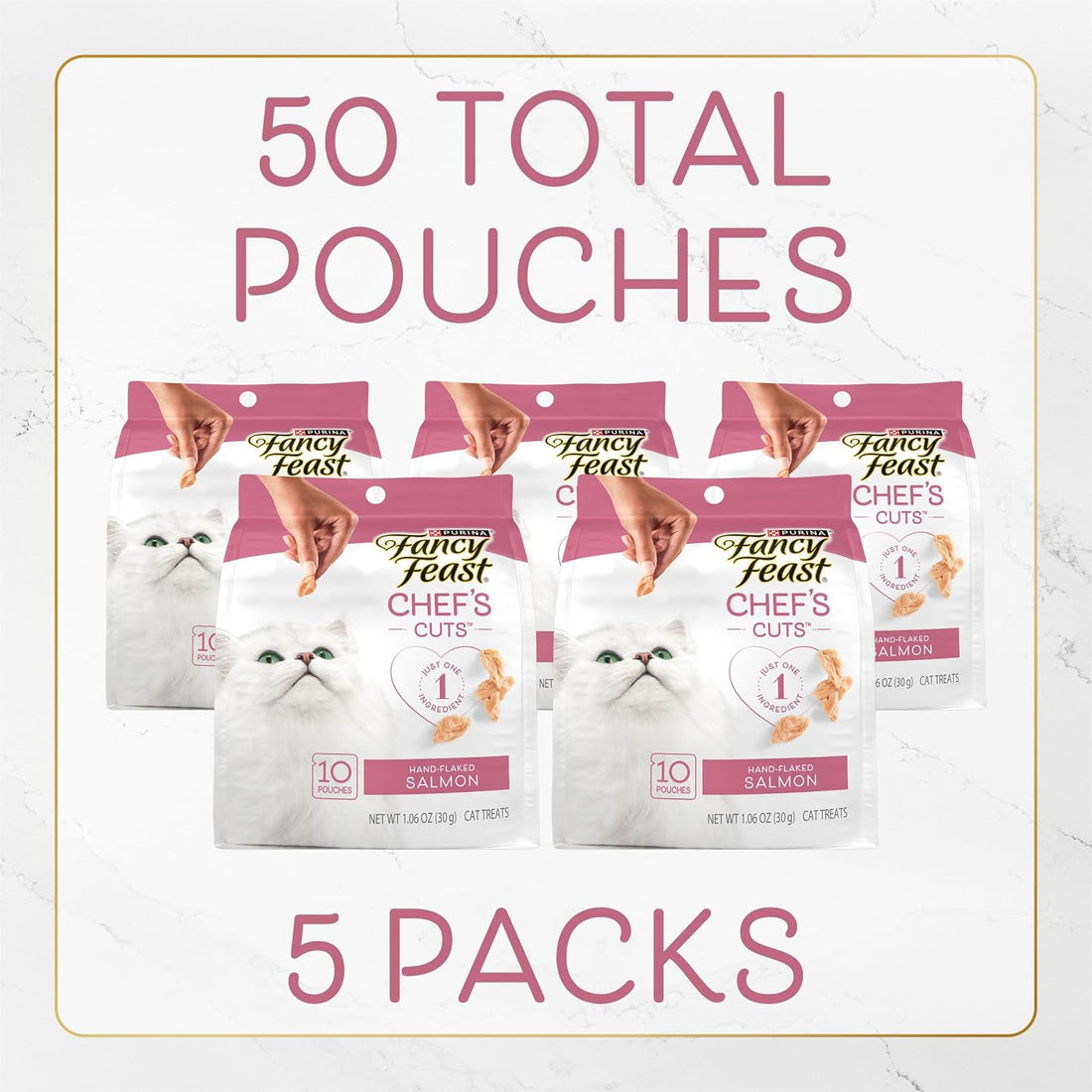 Purina Fancy Feast Purely Hand-Flaked Salmon Cat Treats, Real Fish