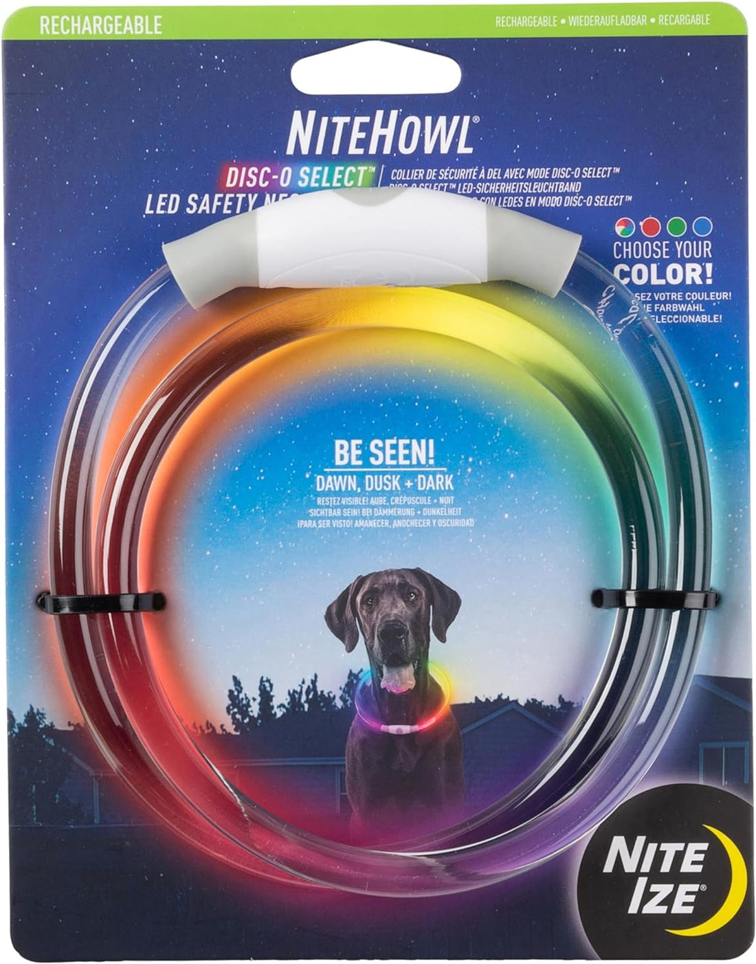 Nite Ize NiteHowl Rechargeable LED Safety Necklace - Disc-O Select