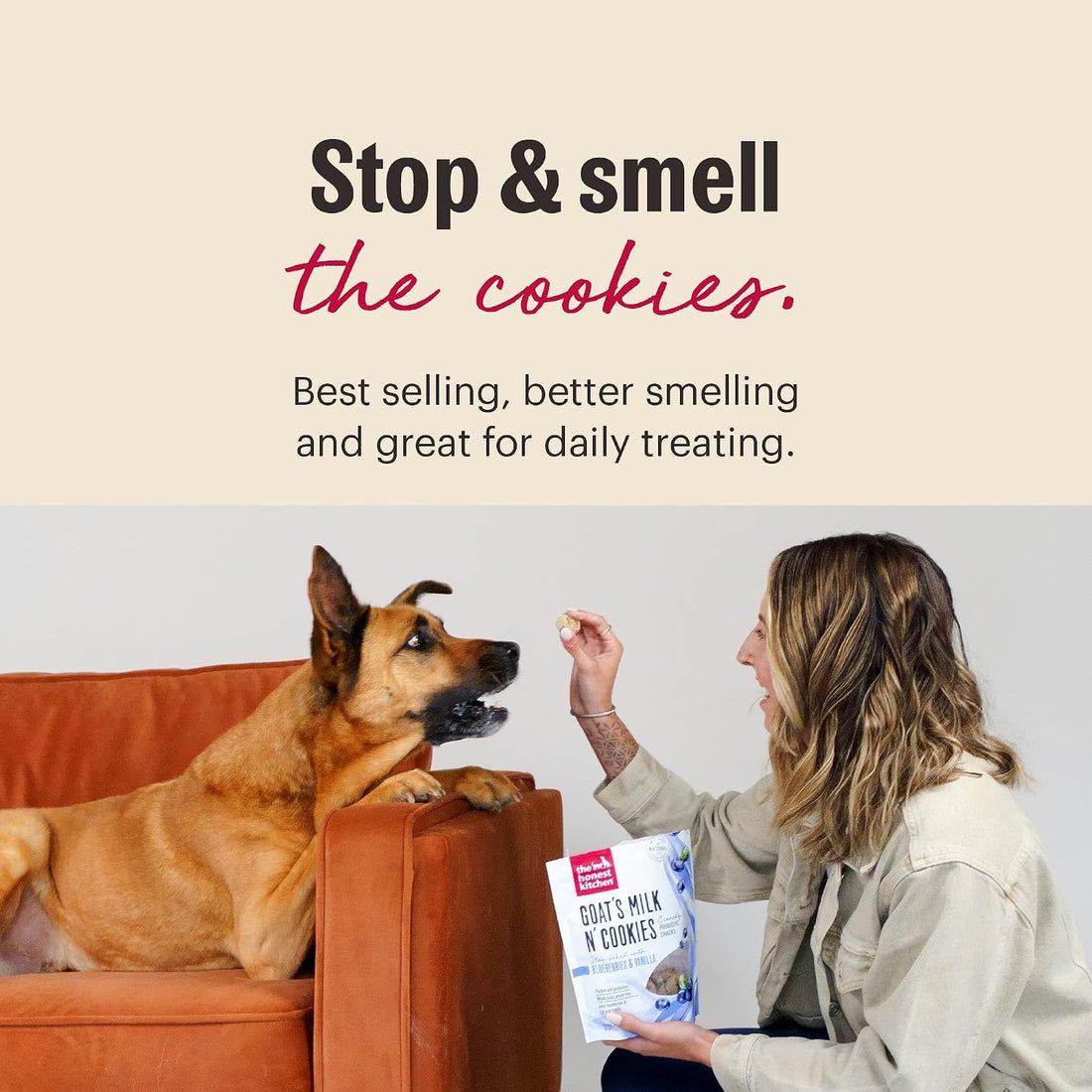 The Honest Kitchen Whole Grain Goat’s Milk N’ Cookies Dog Treats