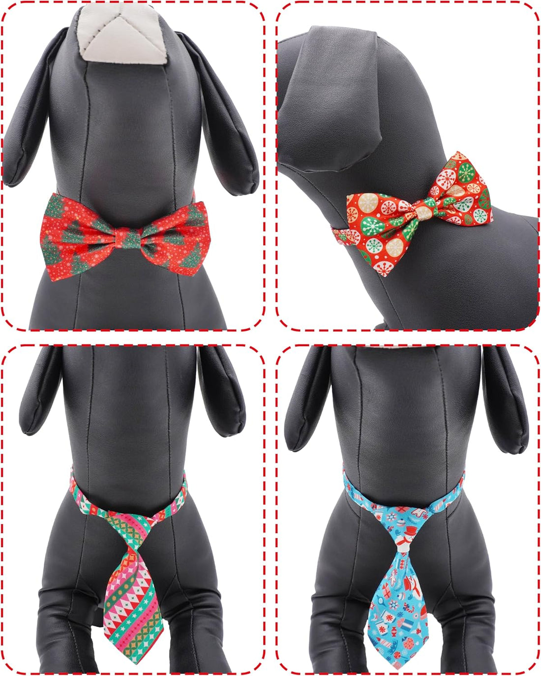 PET SHOW 60 Pack Christmas Small Dog Bowties and Ties Bulk