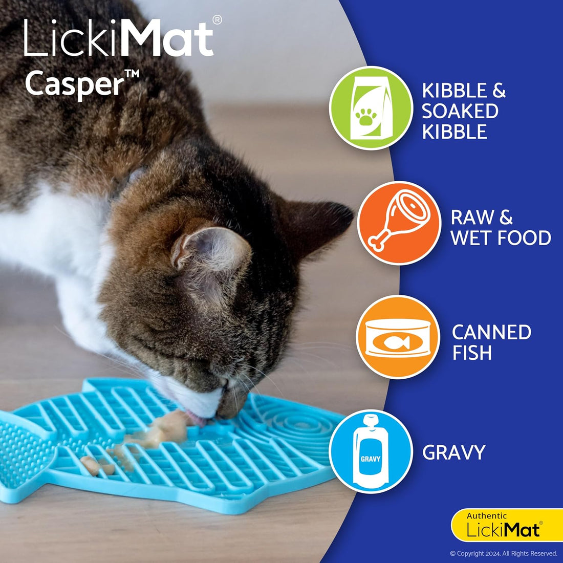 LickiMat Fish-Shaped Cat Slow Feeders Lick Mat