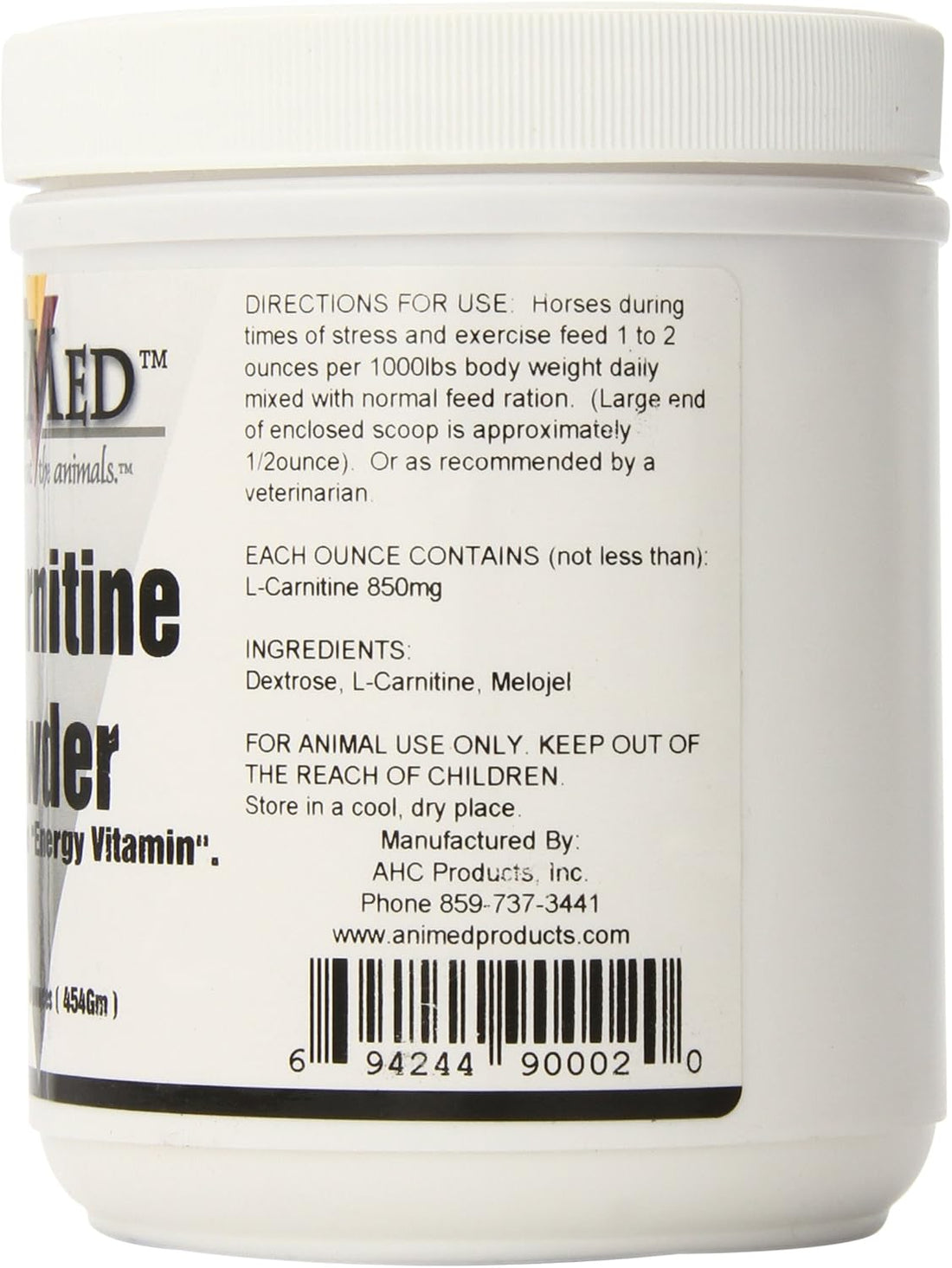 AniMed L-Carnatine 850mg Per Ounce for Horses, 16-Ounce