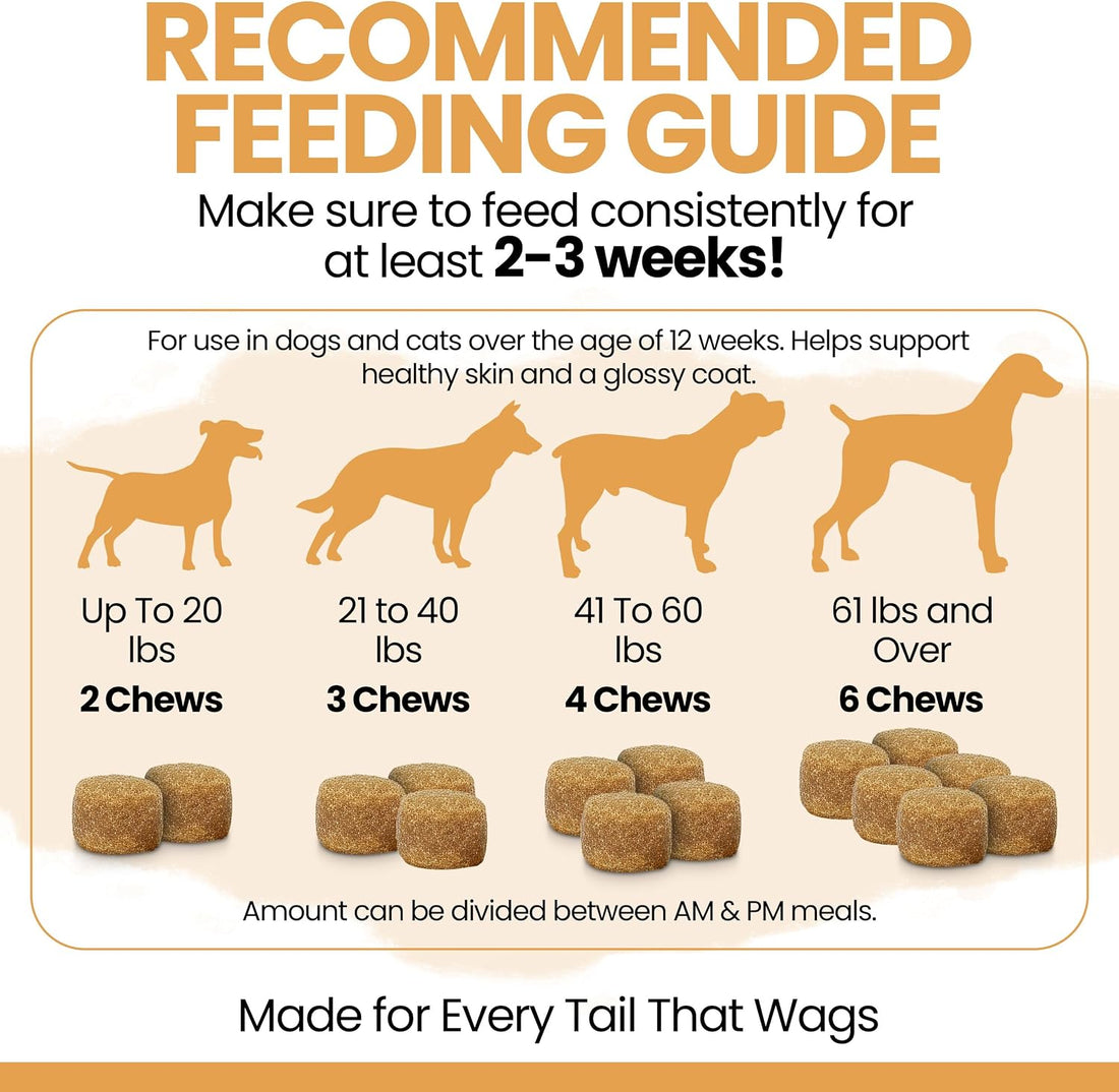Omega 3 Fish Oil for Dogs - 180 Soft Chews - Itch Relief