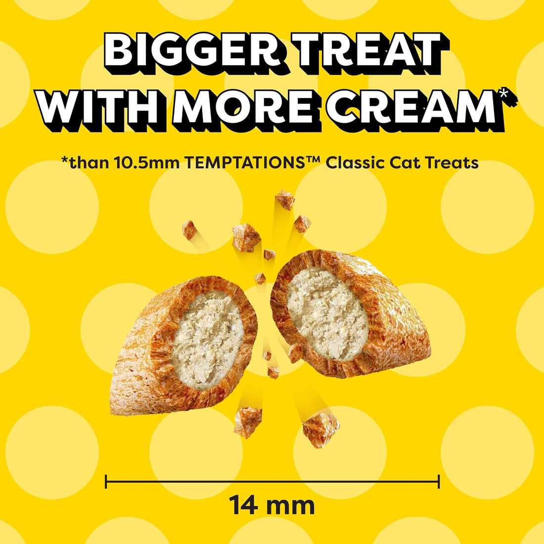 Temptations Jumbo Stuffed Cat Treats, Crunchy and Soft Cat Treats