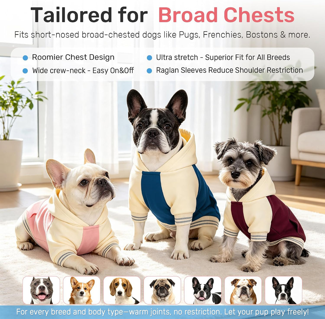 YUDODO Dog Hoodie for Small Dogs, Soft Pullover Dog Clothes