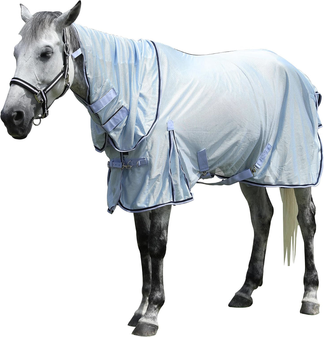 Horse Fly Sheet with Neck, Open Weave Mesh for Hot Weather