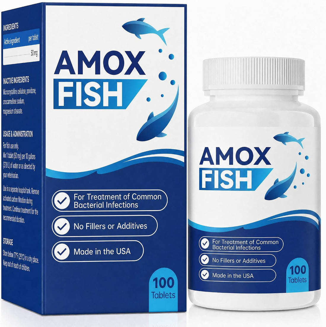 Aquarium Fish Care, Emergency Fish Tank Supply, 250mg, 50 Counts