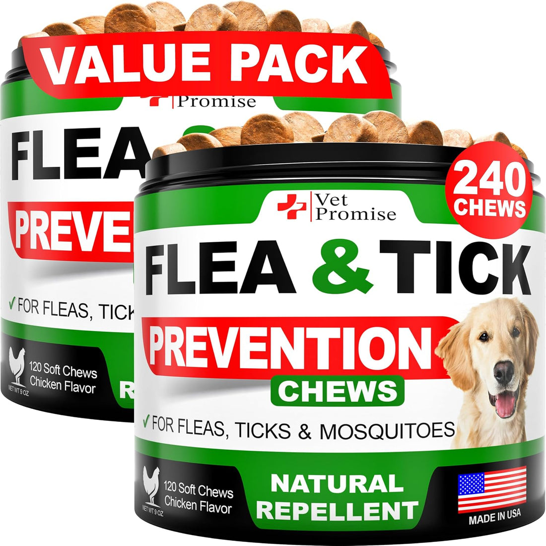 Flea and Tick Prevention for Dogs Chews
