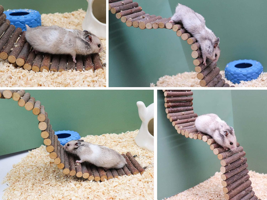 Rat Ladder Bridge, Wooden Hamster Climbing Ladder Toy