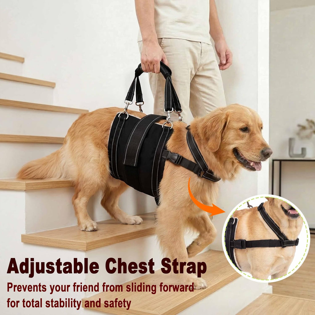 CWV Adjustable All Dog Lift Harness for Large Dogs