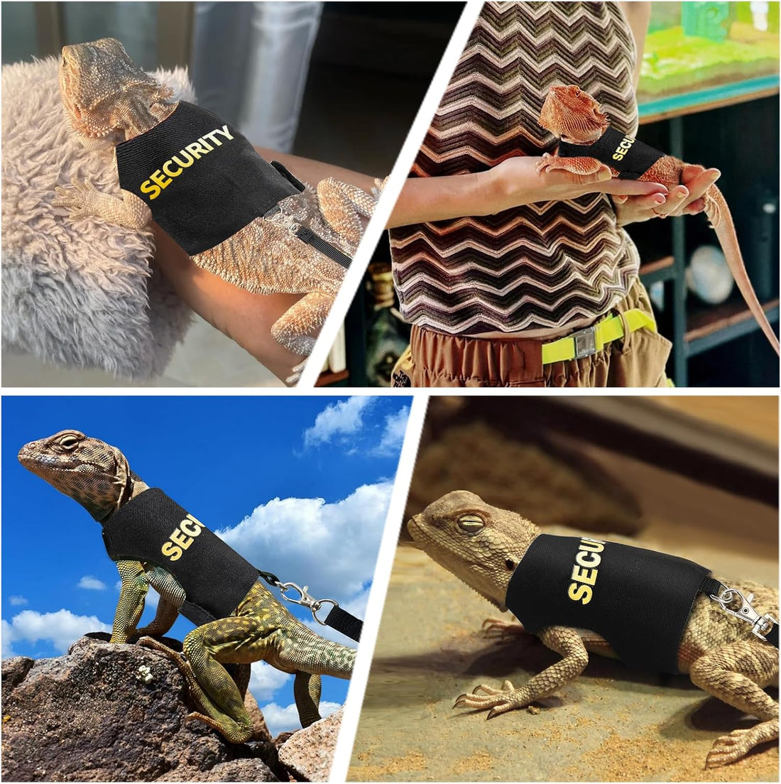 Bearded Dragon Harness and Leash-Bearded Dragon Clothes Lizard