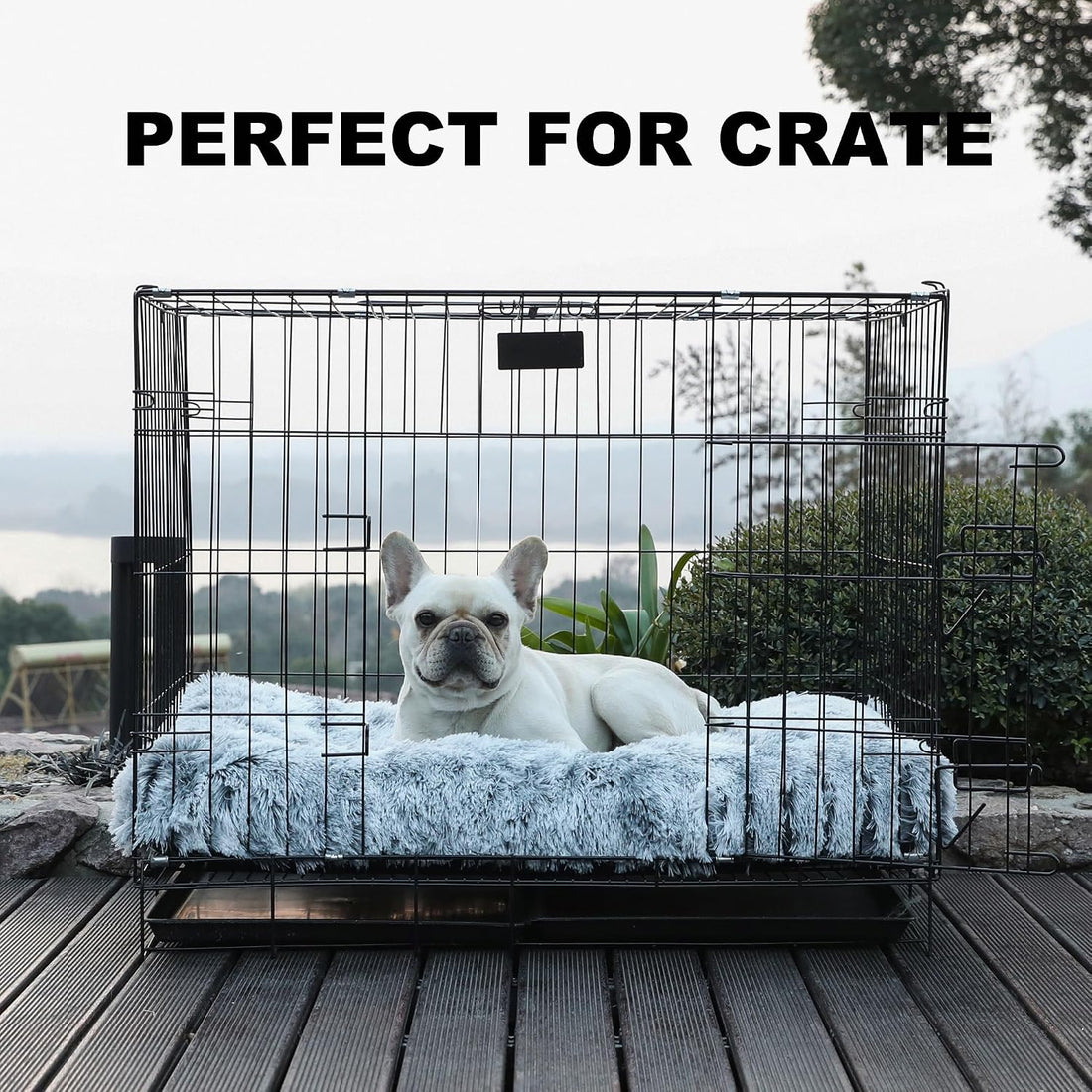 Bedfolks Waterproof Dog Crate Bed With Removable Washable Cover