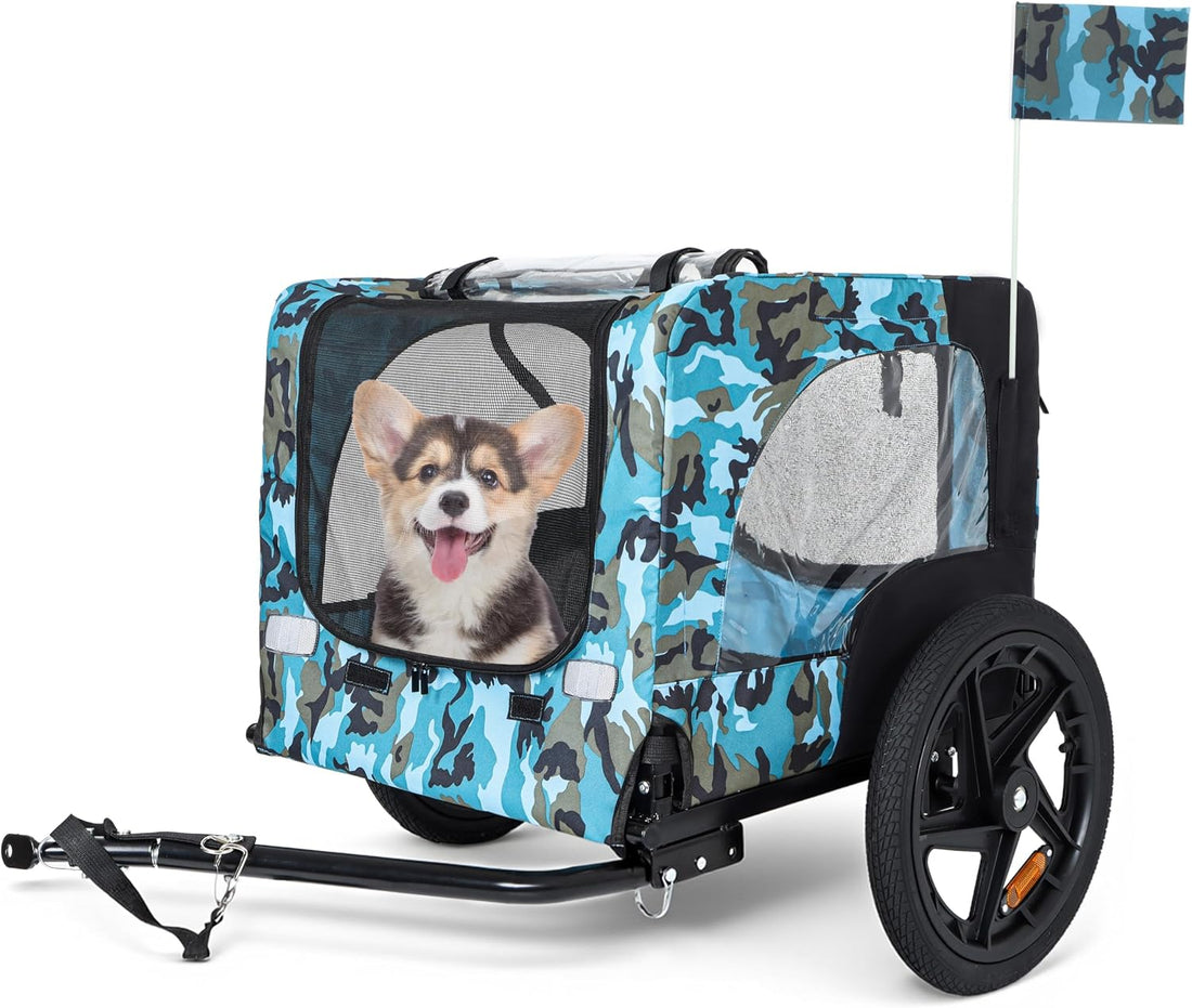 KEIKI Dog Bike Trailer with Built-in Leash