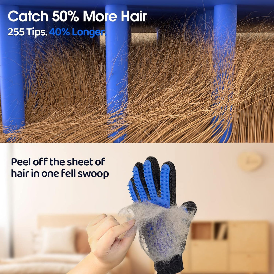 Upgrade Efficient Pet Hair Remover Gloves