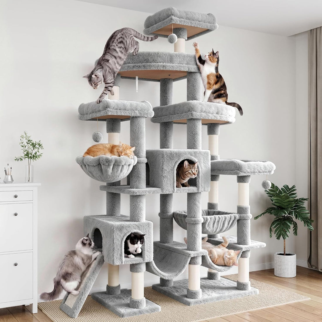 SHA CERLIN 83 in Cat Tree Tower for Indoor Adult Felines