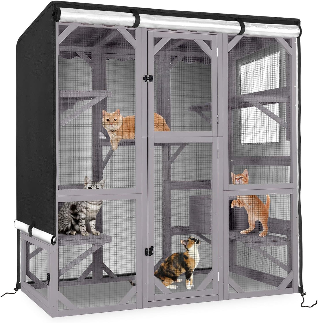 Catio Cover, 73"x40"x73" Waterproof Cover for FunXplore Catio