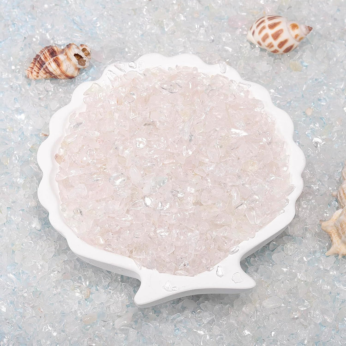 1LB Crystal Chips Stone Clear Quartz 3-5mm Mini Decorative Rock